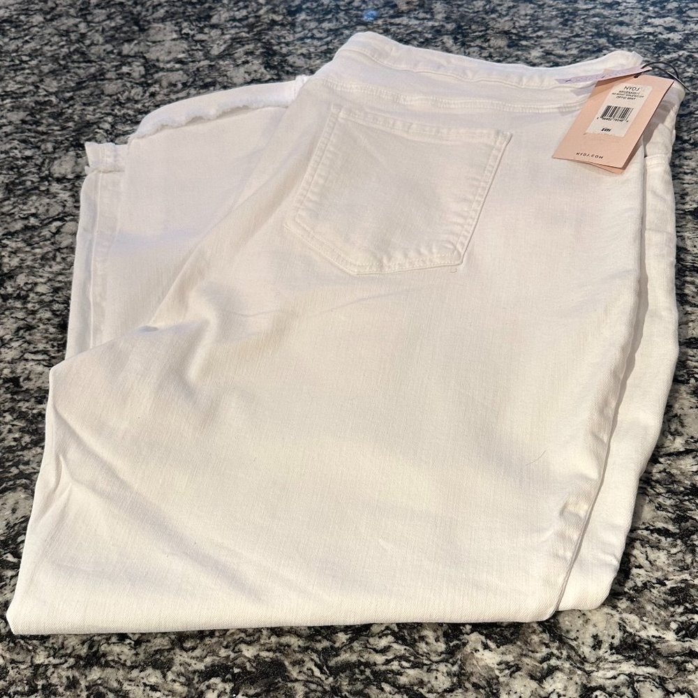 NYDJ Ami Skinny Ankle Jeans with Cuff in Opti White - 24W - NWT